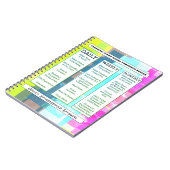 Heller mutiger Quadrat-Zuhause-Reinigungs-Führer Notizblock (Linke Seite)