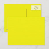 Heller Neon Gelber Hintergrund auf der Postkarte (Vorne/Hinten)