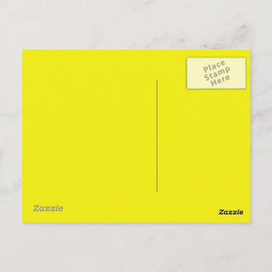 Heller Neon Gelber Hintergrund auf der Postkarte (Rückseite)