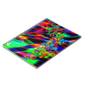 heller Neonhintergrund des bunten Musiknotens Notizblock (Linke Seite)