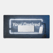 Heller Neonrahmen an der Backsteinwand Schreibtischunterlage (Tastatur & Maus)