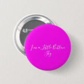 Heller Neonrosa minimalistischer Design-Anstecker Button (Vorne & Hinten)