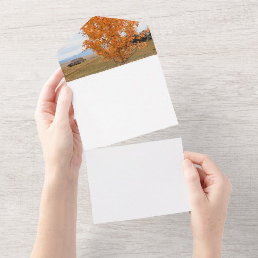Heller Oktober  All In One Einladung (Abreißtisch)