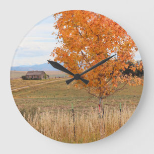 Heller Oktober Große Wanduhr