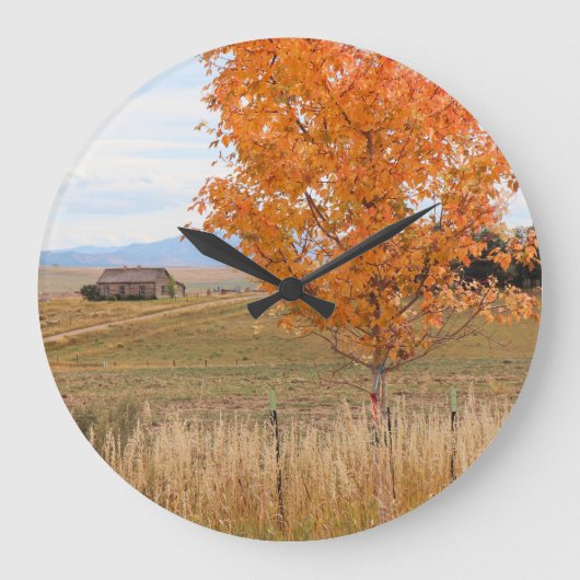 Heller Oktober  Große Wanduhr (Vorderseite)