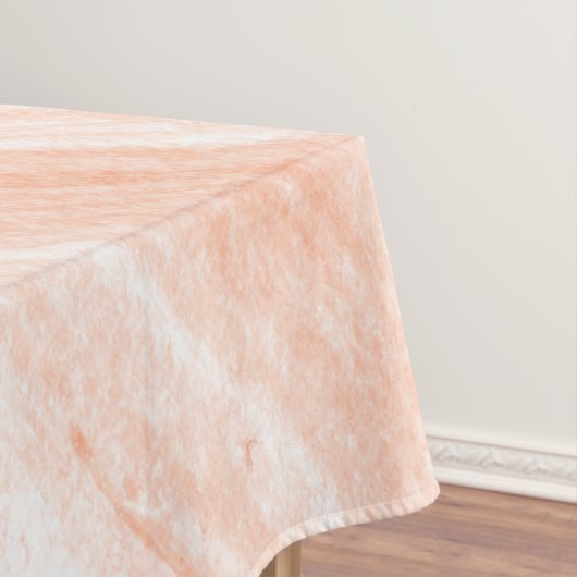 Heller orangefarbener und weißer Marmor Tischdecke (Beispiel)