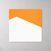 Heller orangefarbener weißer geometrischer Kunstbl Leinwanddruck (Vorderseite)