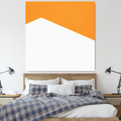 Heller orangefarbener weißer geometrischer Kunstbl Leinwanddruck (Insitu (Schlafzimmer))