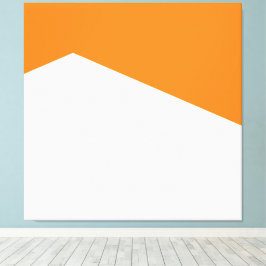 Heller orangefarbener weißer geometrischer Kunstbl Leinwanddruck