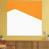 Heller orangefarbener weißer geometrischer Kunstbl Leinwanddruck (Insitu (Wohnzimmer))