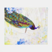 Heller Pfau Fleecedecke (Vorderseite (Horizontal))