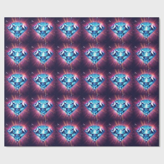 Heller pixeliger Diamant  Geschenkpapier (Flach)