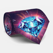 Heller pixeliger Diamant  Krawatte (Gerollt)