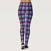 Heller pixeliger Diamant  Leggings (Rückseite)