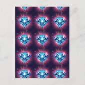 Heller pixeliger Diamant  Postkarte (Vorderseite)