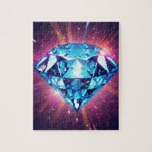 Heller pixeliger Diamant  Puzzle