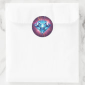 Heller pixeliger Diamant  Runder Aufkleber (Tasche)