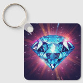Heller pixeliger Diamant  Schlüsselanhänger (Vorderseite)