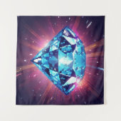 Heller pixeliger Diamant  Wandteppich (Vorderseite (Horizontal))