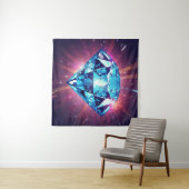 Heller pixeliger Diamant  Wandteppich (Beispiel (Horizontal))