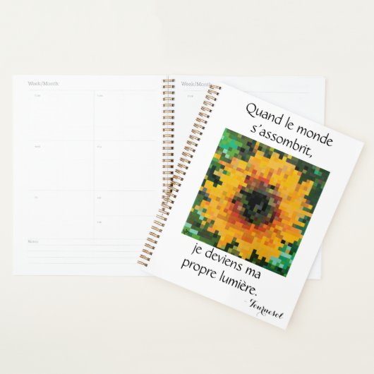 Heller pixeliger Sonnenblume Planer (Anzeige)