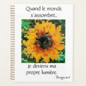 Heller pixeliger Sonnenblume Planer (Vorderseite)