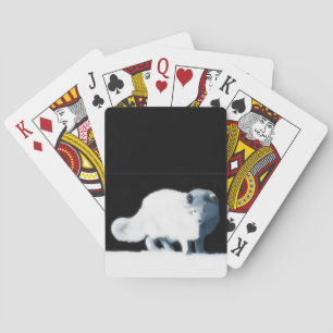 Heller Polarfuchs Spielkarten