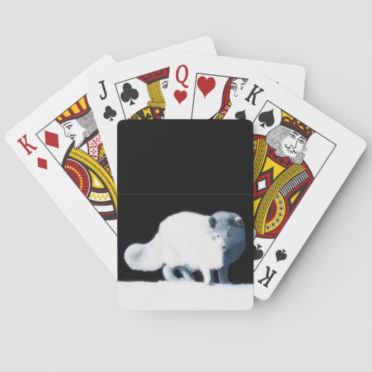 Heller Polarfuchs Spielkarten (Rückseite)