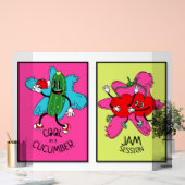 Heller Pop Art Donut & Veggie Duo Poster - Funny - (Hochzeit)