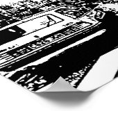 Heller Red Bus in London Poster (Ecke)