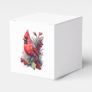 Heller Red Watercolor Winter Kardinal Geschenkschachtel