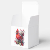 Heller Red Watercolor Winter Kardinal Geschenkschachtel (Geöffnet)