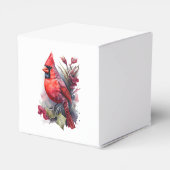 Heller Red Watercolor Winter Kardinal Geschenkschachtel (Rückseite)