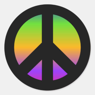Heller Regenbogen-Aufkleber Runder Aufkleber