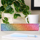 Heller Regenbogen-Glitter Namensplakette