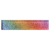 Heller Regenbogen-Glitter Namensplakette (Vorderseite)