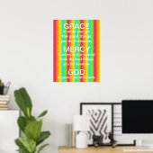 heller Regenbogen Grace und Barmherzigkeit der Eri Poster (Heimbüro)