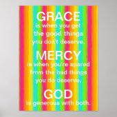 heller Regenbogen Grace und Barmherzigkeit der Eri Poster (Vorne)