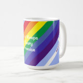 Heller Regenbogen mit Kreuzen inspirierend Niedlic Kaffeetasse (VorderseiteRechts)