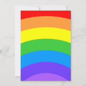 Heller Regenbogen mit Personalisierten Feldern Einladung (Rückseite)