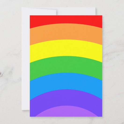 Heller Regenbogen mit Personalisierten Feldern Einladung (Rückseite)