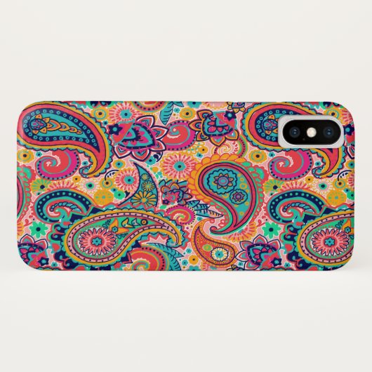 Heller Regenbogen Paisley Case-Mate iPhone Hülle (Rückseite (Horizontal))