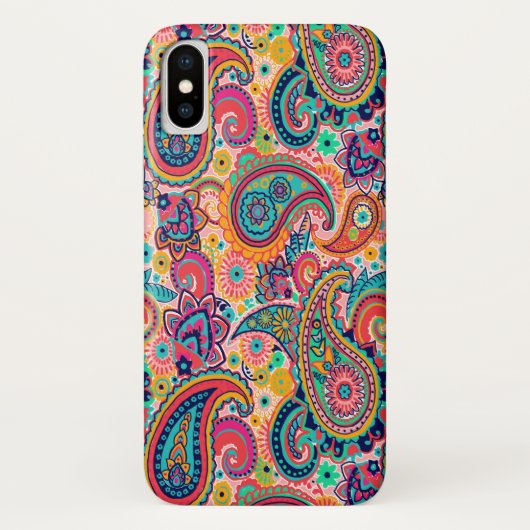 Heller Regenbogen Paisley Case-Mate iPhone Hülle (Rückseite)