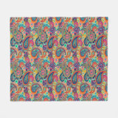 Heller Regenbogen Paisley Fleecedecke (Vorderseite (Horizontal))