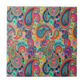 Heller Regenbogen Paisley Fliese (Vorderseite)