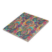 Heller Regenbogen Paisley Fliese (Seite)