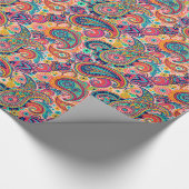 Heller Regenbogen Paisley Geschenkpapier (Ecke)