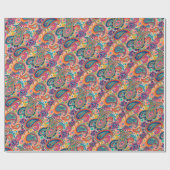 Heller Regenbogen Paisley Geschenkpapier (Flach)