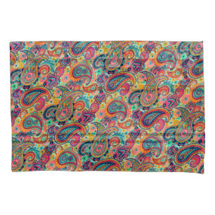 Heller Regenbogen Paisley Kissenbezug