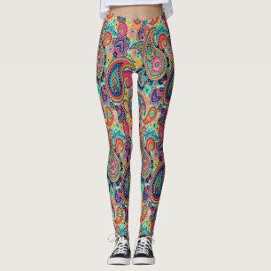Heller Regenbogen Paisley Leggings